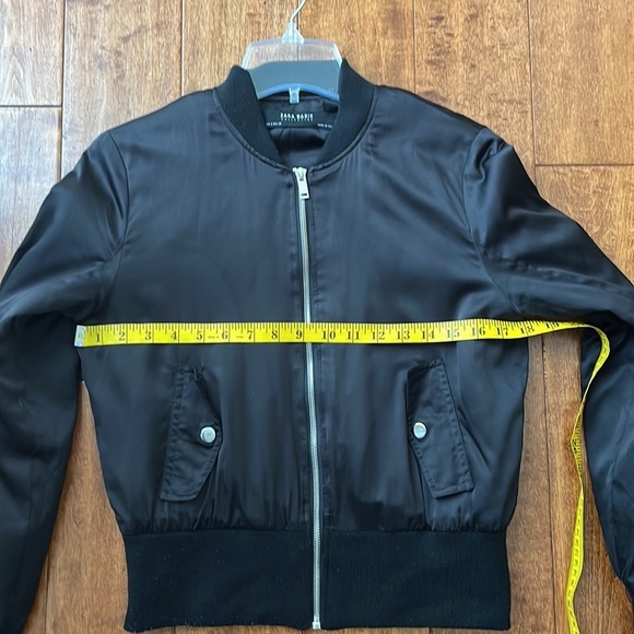 Zara Basic Collection Crop Bomber jacket Size S - Picture 7 of 12